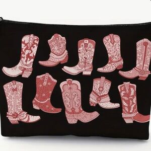 Get’em Cowgirl Boots & More Boots Canvas Zip Make-Up Storage Pencil Pouch